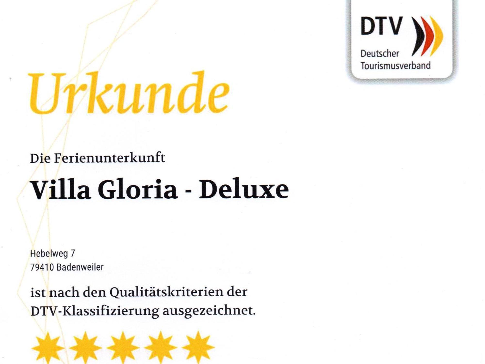 Villa Gloria - Fewo Suite Badenweiler Dış mekan fotoğraf
